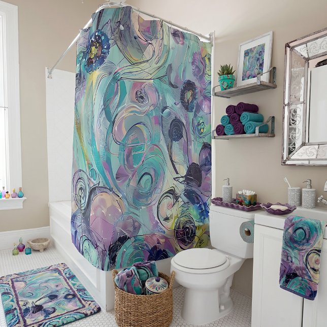 Purple and blue abstract swirls (Creator Uploaded)
