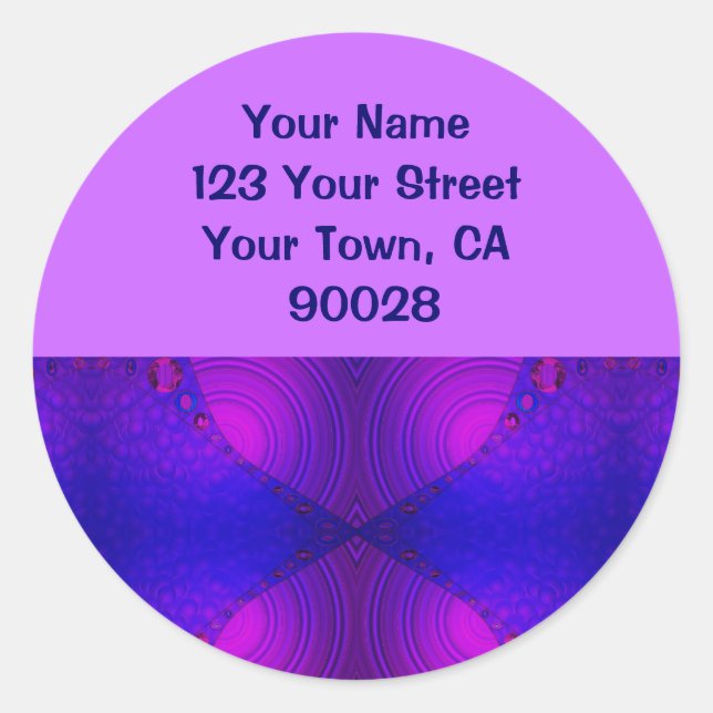 Purple and blue address labels (Front)
