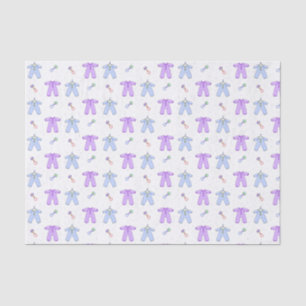 Purple and Blue Baby Clothes Tissue Paper