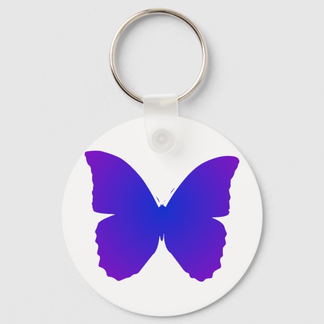 Purple and Blue Butterfly Keychain (Front)