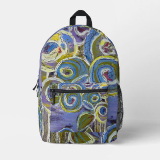 Purple and Blue by Lydia's Art Sangria Printed Backpack