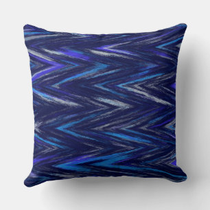 purple and blue chevron Pattern Throw Pillow