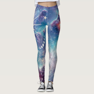 Purple and Blue Cloud Nebula Leggings