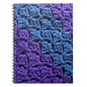 Purple and Blue Crochet Notebook