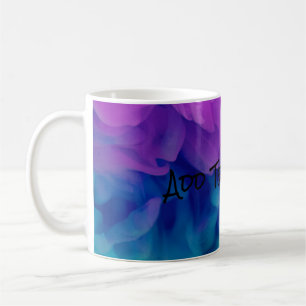Purple and Blue Digital Smoke Coffee Mug