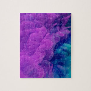 Purple and Blue Digital Smoke Jigsaw Puzzle