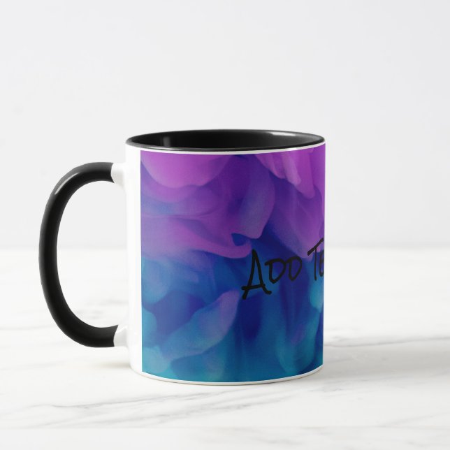Purple and Blue Digital Smoke Mug (Left)