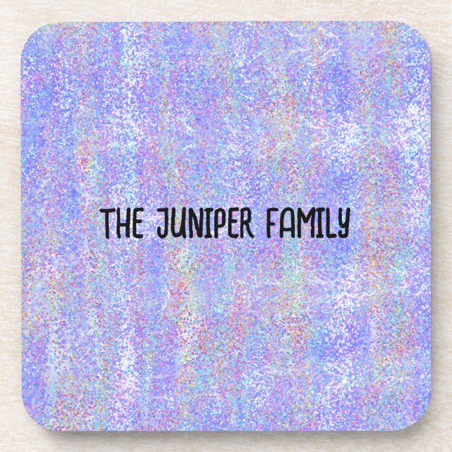 Purple and Blue Dotted Plastic Coasters (Front)
