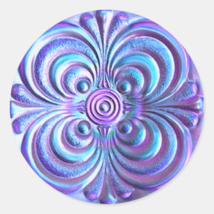 Purple and Blue Embossed Look Envelope Seal