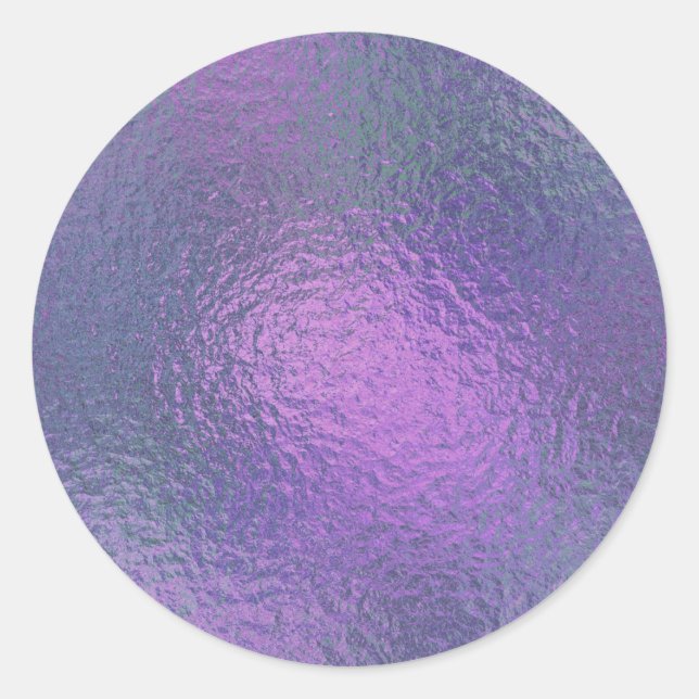 Purple and Blue Faux Foil Envelope Seal (Front)