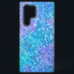 Purple and blue faux glitter background samsung galaxy case<br><div class="desc">Image of a glitter texture with purple,  blue,  and green tones.</div>