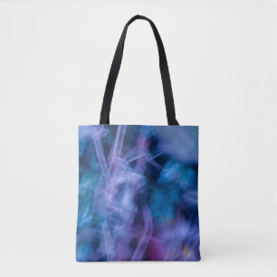 Purple and blue flower arrangement tote bag