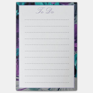 Purple and Blue Flower Smash Post-it Notes