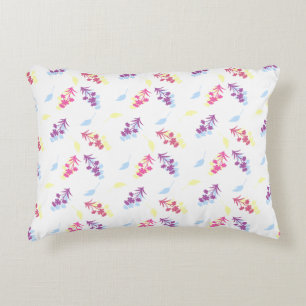 Purple and Blue Flowers Seamless Pattern – Elegant Accent Pillow