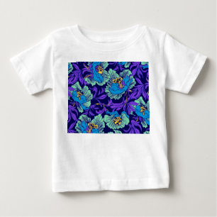 Purple and Blue Flowers William Morris Baby T-Shirt