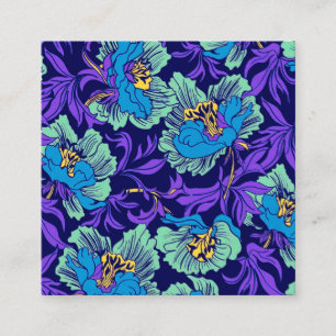 Purple and Blue Flowers William Morris Enclosure Card