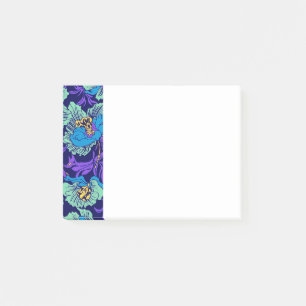 Purple and Blue Flowers William Morris Post-it Notes