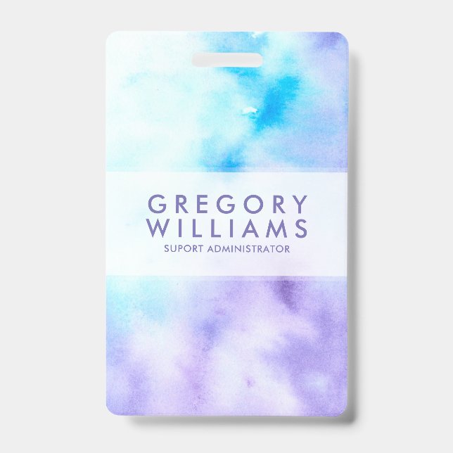 Purple And Blue Fluid Colors Baground Badge (Front)