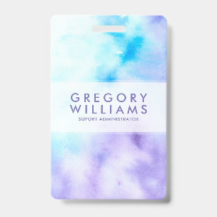 Purple And Blue Fluid Colours Baground Badge