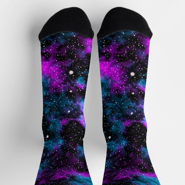 Purple and Blue Galaxy Socks (Top)