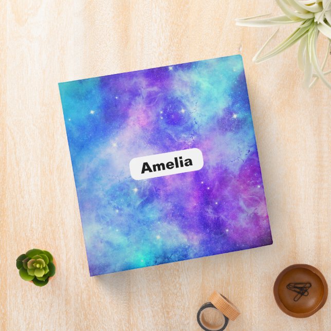 Purple and Blue Galaxy Space Abstract Binder (In Situ)