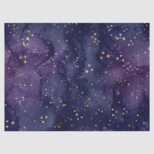 Purple and Blue Galaxy with Stars Decoupage Tissue Paper