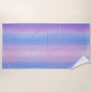 purple and blue gradient streaks beach towel
