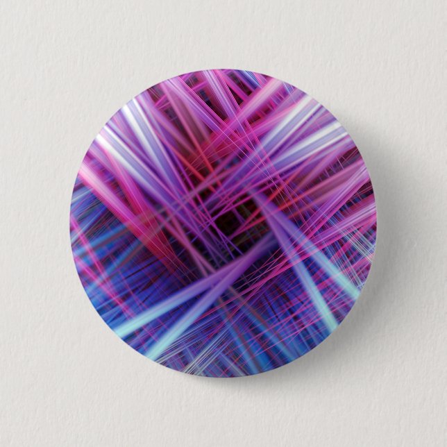 Purple and blue light beams pattern 2 inch round button (Front)