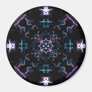 Purple and Blue Mandala Flower Magnet