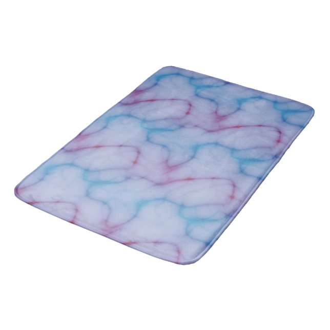purple and blue Marble abstract Bath Mat (Angled)