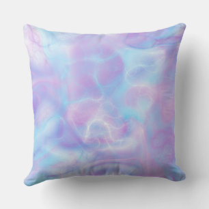 purple and blue Marble abstract Throw Pillow