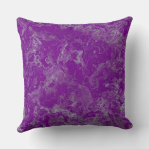purple and blue Marble abstract Throw Pillow