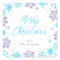 Purple and Blue Snowflakes Merry Christmas