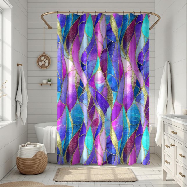 Purple and Blue Stained Glass Mosaic pattern (Creator Uploaded)