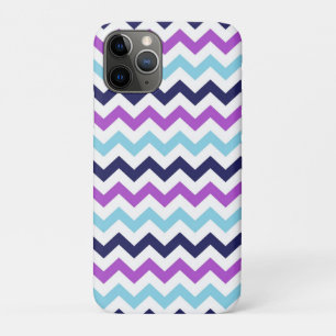 Purple and Blue Zig Zag Chevrons Pattern iPhone 11 Pro Case