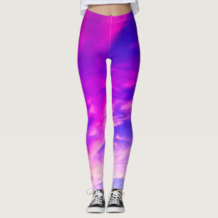 Purple And Blues Clouds Leggings