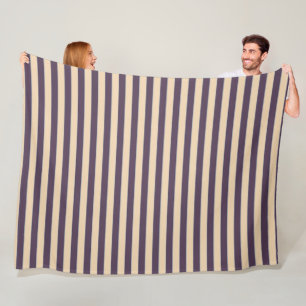 Purple and blush pink line stripes pattern fleece blanket