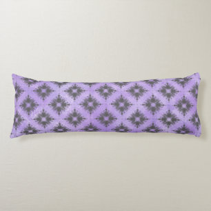 Purple and Bronze Diamond Burst Pattern Body Pillow