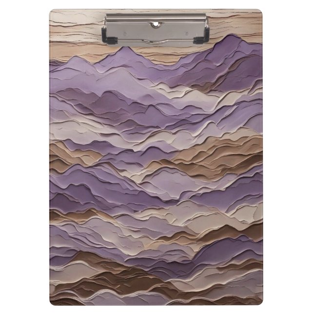 Purple and Brown Mystic Mountain Clipboard (Front)