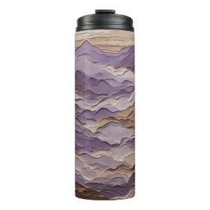 Purple and Brown Mystic Mountain Thermal Tumbler