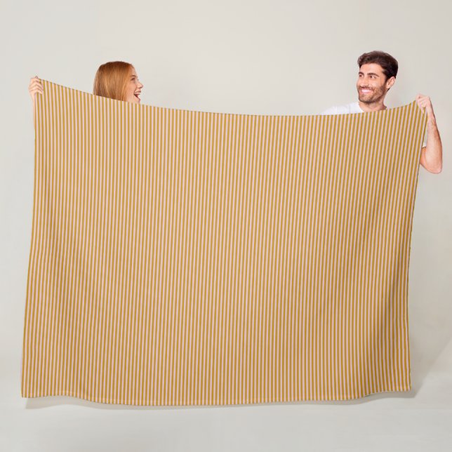 Purple and brown stripes fleece blanket (In Situ)