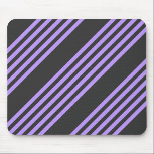 Purple and charcoal five stripe pattern mouse pad
