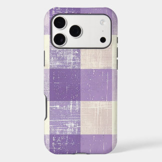 Purple and cream buffalo check plaid pattern