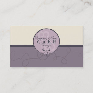 Purple and cream elegant business card