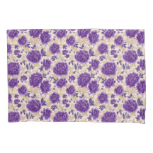 Purple and Cream Floral Pattern 