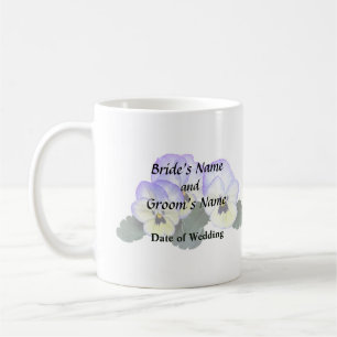 Purple and Cream Pansies Coffee Mug
