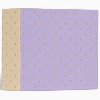 Purple and Cream Tiny Butterflies 3-ring Binder