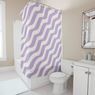 Purple And Cream Wavy Lines Psychedelic Stripes Sh