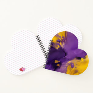 Purple and Gold Abstract Notebook