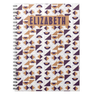 Purple and gold Aesthetic abstract Pattern Notebook